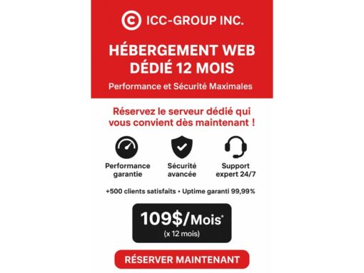 Hébergement Web dédié d'une durée de 12 Mois (Reconduisible)
